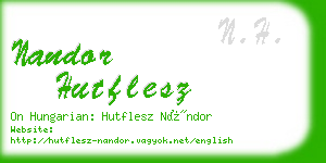 nandor hutflesz business card